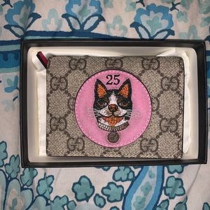 GG Supreme Monogram Bosco Patch Card Case